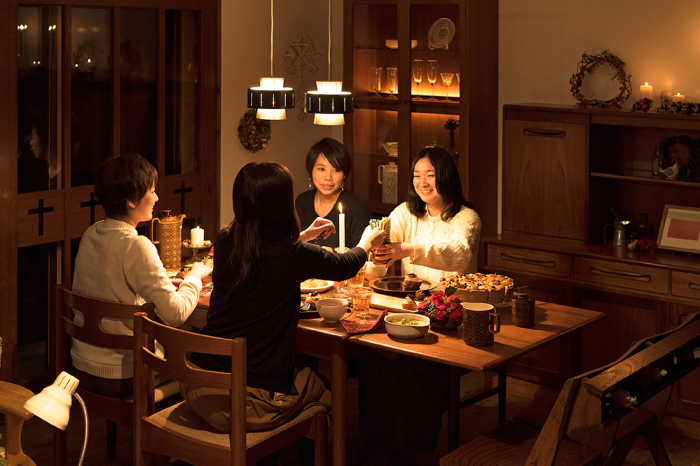 クリスマスパーティ インテリア おもてなし料理