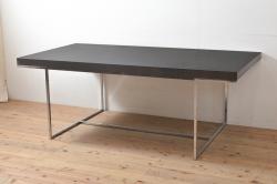 ペイント家具　ヒノキ材　ペイントカラーがおしゃれなリメイクの鉄脚テーブル(ダイニングテーブル、作業台、カフェテーブル)(2)