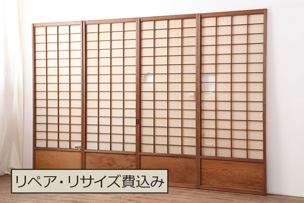タZ0503◇(8)【H177cm×W88,5cm】◇アンティーク◇ゆらゆらガラス