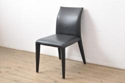 中古　美品　B&B　イタリア　MARIO BELLINI(マリオ・ベリーニ) VOL AU VENT(ヴォロ ヴァン)　モダンでスタイリッシュな空間づくりにおすすめのレザーチェア(椅子、ダイニングチェア)(定価約23万円)(R-055394)