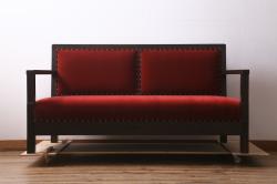 アンティーク家具　アンティーク　ビーチ材　エレガントなデザインが印象的なセティ(ベンチ、ソファ、長椅子)
