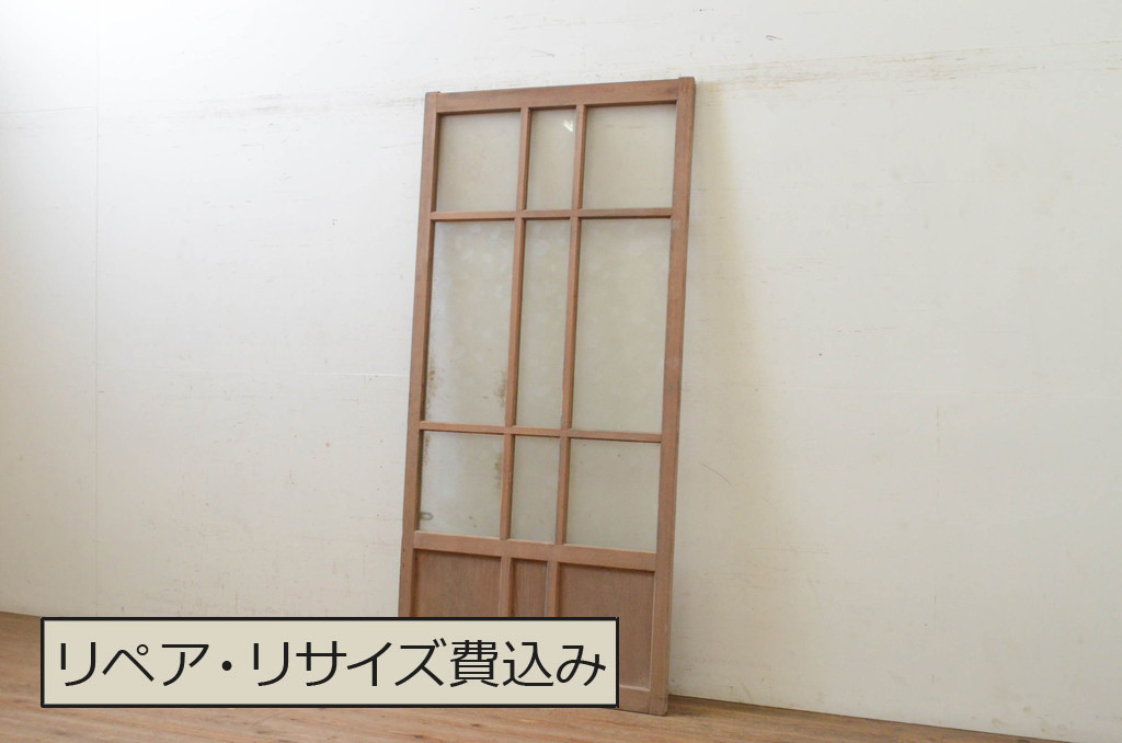 アンティーク建具 大正ロマン 懐かしい雰囲気漂うガラス戸1枚