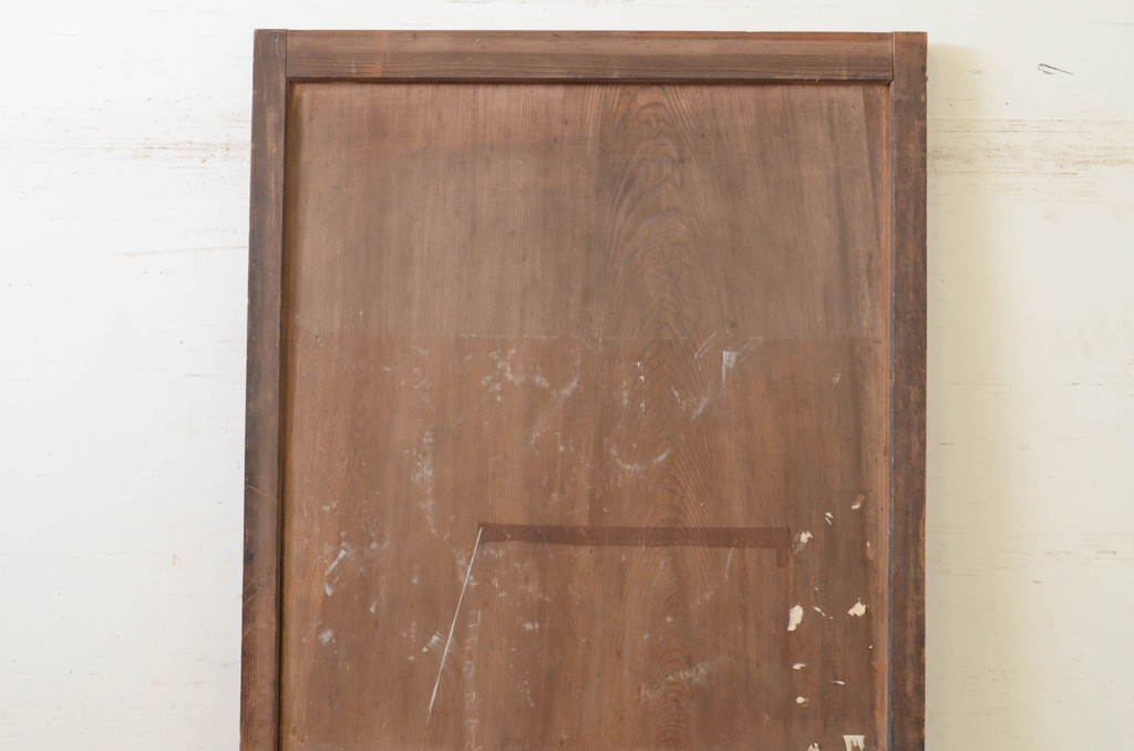 アンティーク建具　杉材　経年による風合いが魅力的な一枚板の板戸1枚(引き戸)(R-071620)