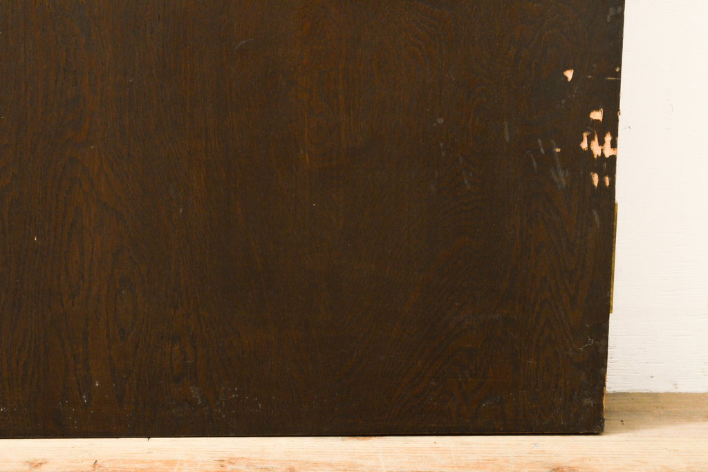 和製ビンテージ　希少!!　神戸洋家具　永田良介商店　幾何学模様が存在感を際立たせる両開きドア1対(扉、ヴィンテージ、建具)(R-055315)