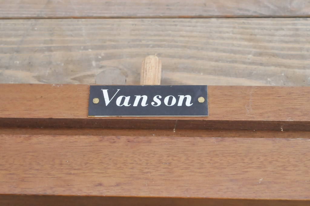 イギリスビンテージ　VANSON(ヴァンソン)　チーク材　スタイリッシュなデザインがお洒落なダイニングチェア2脚セット(ファンバック、椅子、イス、英国、ヴィンテージ)(R-065618)