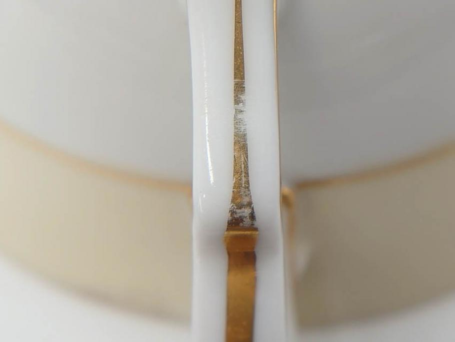 オールドノリタケ　NORITAKE　金彩　ティータイムが華やかになるティーカップ&ソーサー4客セット(花、フラワー、C&S、洋食器)(R-074120)