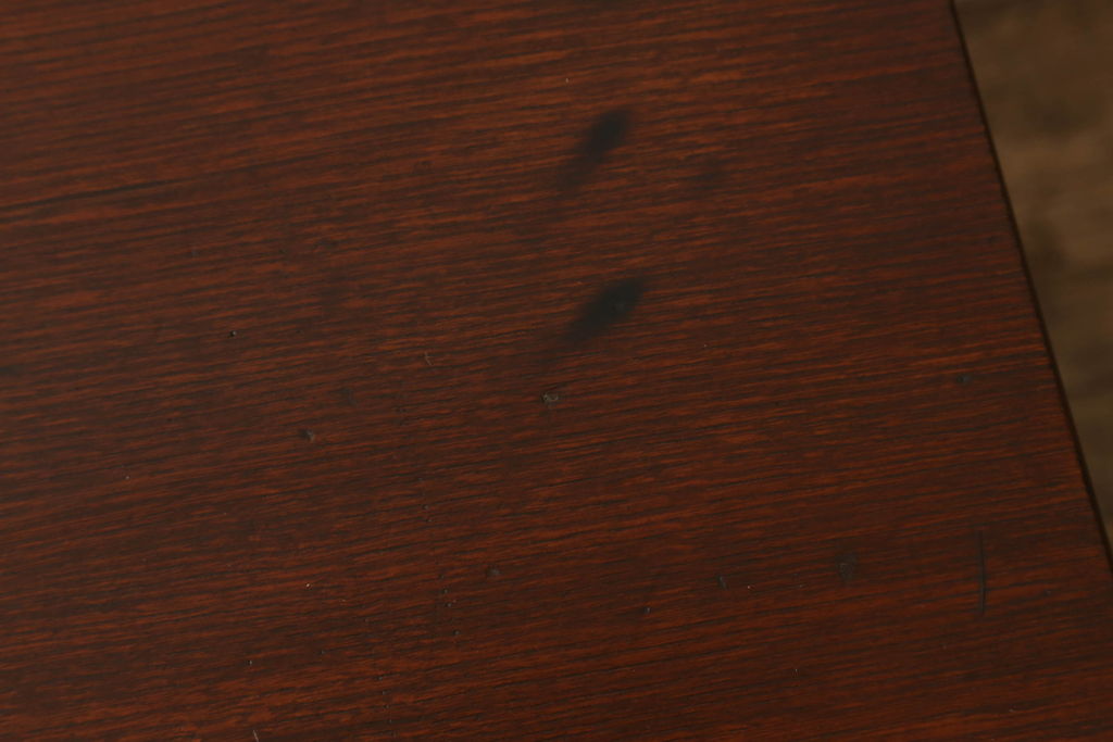 和製アンティーク　大正昭和初期　ヒノキ材　竹をデザインした脚が和の趣を感じさせる角ちゃぶ台(座卓、ローテーブル、折りたたみテーブル)(R-051417)