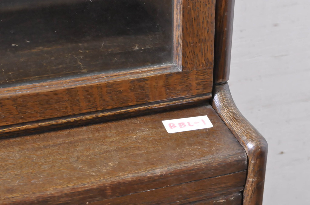イギリスアンティーク　オーク材　クラシカルな佇まいのスタッキングブックケース(本箱、収納棚、戸棚、キャビネット、飾り棚、陳列棚、英国)(R-065917)