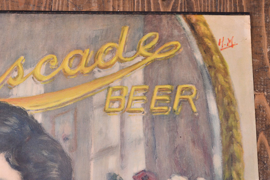 当時物　戦前　カスケードビールポスター(日英醸造株式会社、CASCADE BEER、看板、広告)(R-053238)