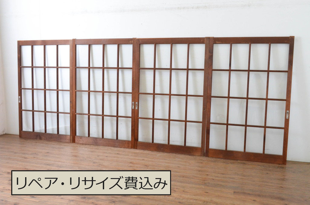 楽天市場】▽現状販売▽ アンティーク建具 格子扉 1枚 マス目
