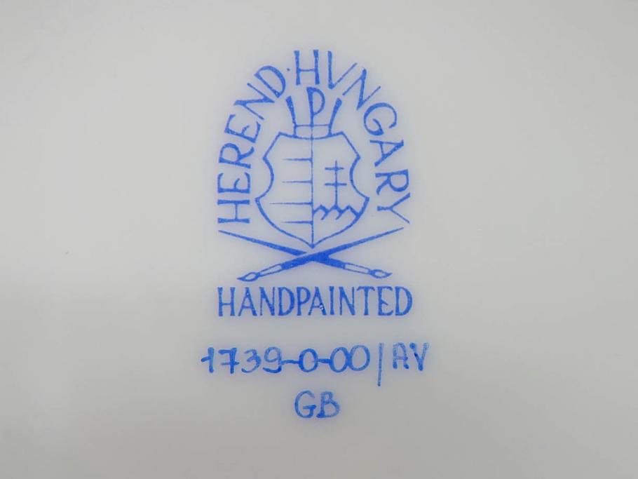 ヘレンド　ハンガリー　HEREND HVNGARY　アポニー・グリーン　優雅なひとときを演出してくれるミッドマグ2客セット(ペアセット、マグカップ、HUNGARY、洋食器)(R-074576)