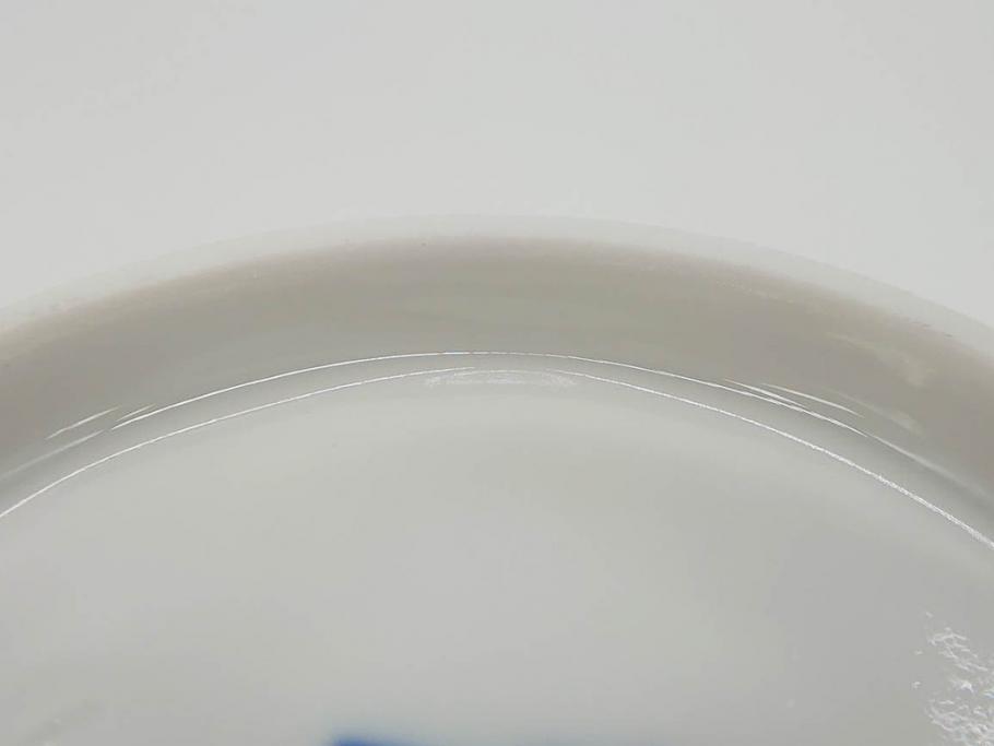 ドイツ　マイセン　Meissen　コバルトブルー　金彩　二つ花　フラワー　洗練された上品なデザインが目を惹くティーカップ&ソーサー2客セット(洋食器、C&S)(R-074580)