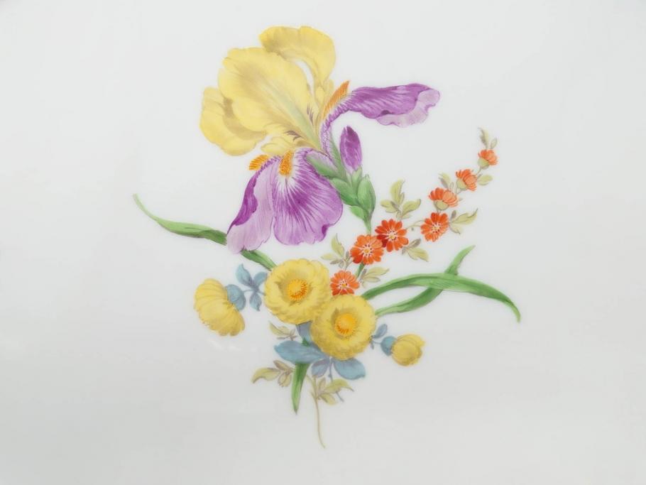 ドイツ　マイセン　Meissen　フラワー　多彩な花たちが華やぎをもたらしてくれるリキュールセット(花、ボトル、トレイ、トレー、カップ6客、酒器、洋食器)(R-074583)