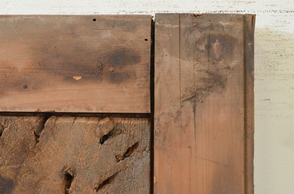 和製アンティーク　杉材　水墨画のような木目と枯れた味わいが魅力的な一枚板のテーブルトップ(天板)(R-071630)　
