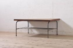和製ビンテージ　松本民芸家具　落ち着いた大人の空間作りにおすすめのダイニングテーブル(食卓、4人掛け、4P、作業台、ヴィンテージ)(R-064203)