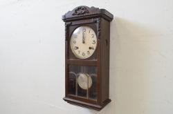 和製アンティーク　精工舎(SEIKOSHA、セイコー)　TRADE(S)MARK　特徴あるデザインが魅力的な掛け時計(柱時計、古時計、八角時計、振り子時計)(R-072240)
