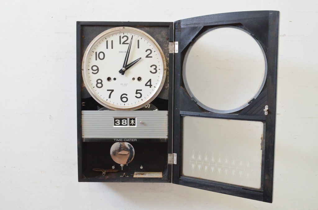 和製アンティーク　SEIKO(セイコー)　昔懐かしい雰囲気を醸し出す掛け時計(柱時計、古時計、振り子時計)(R-072398)