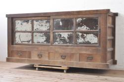 昭和中期　ペイント家具　レトロな雰囲気の収納棚(飾り棚、オープンラック)