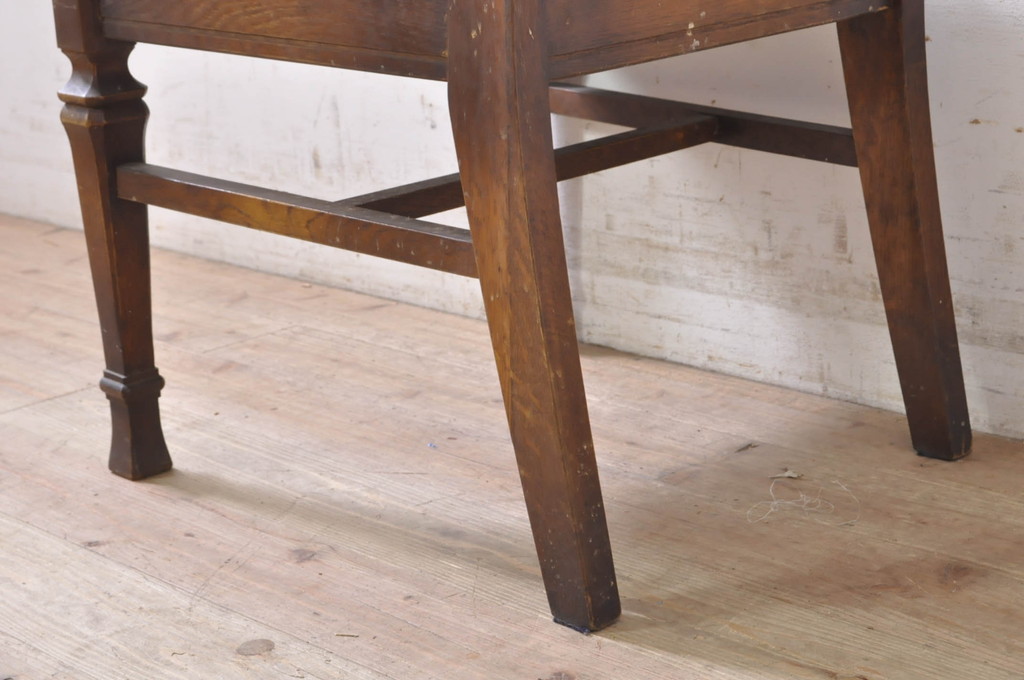 和製ビンテージ　飛騨産業　キツツキマーク　ナラ(楢)材　木のぬくもりを感じるクラシックチェア3脚セット(椅子、イス、ダイニングチェア、ヴィンテージ)(R-072060)
