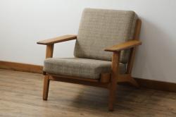 ヴィンテージ家具　北欧ビンテージ　チーク材　フレームの滑らかな質感が魅力のチェア(ダイニングチェア、椅子)