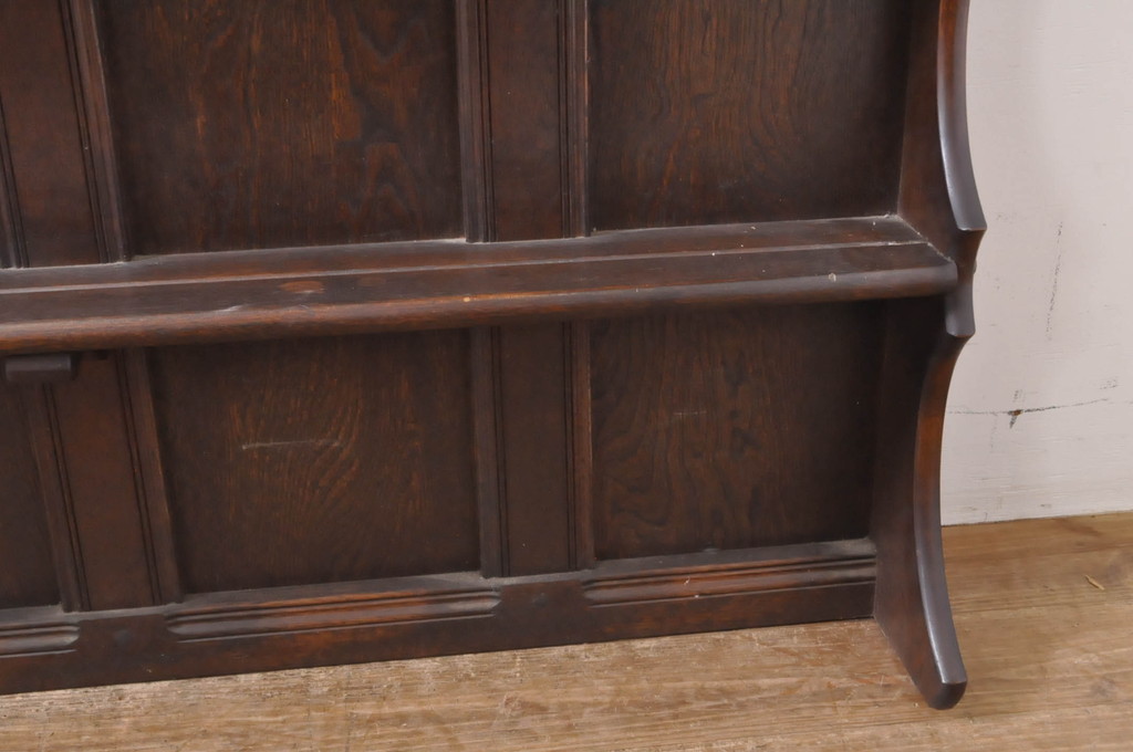 中古　イギリス家具　ERCOL(アーコール)　おしゃれなディスプレイが楽しめる壁掛け収納棚(飾り棚、ウォールラック、ウォールシェルフ、英国)(R-063549)