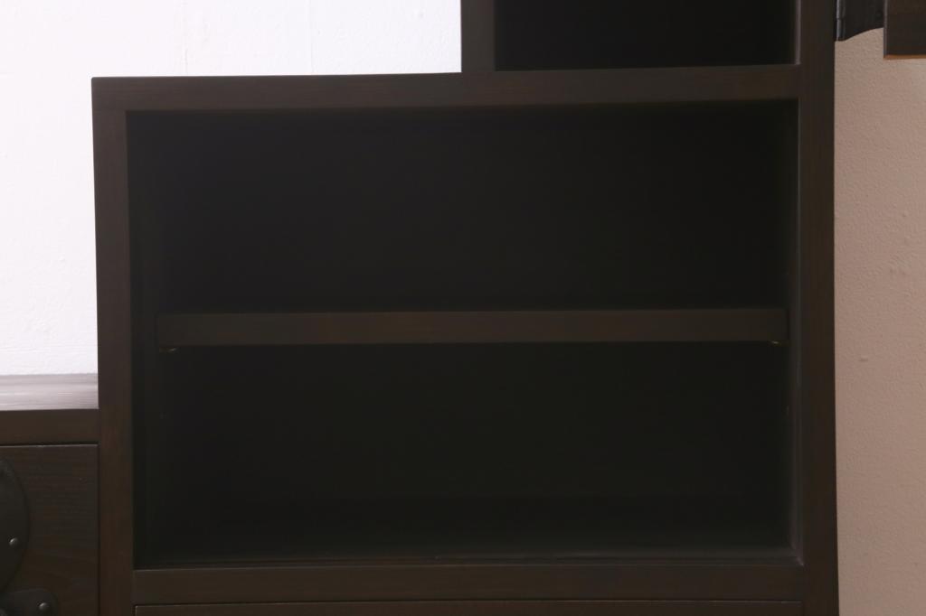 【オーダー注文・受注生産商品】ラフジュ工房オリジナル　古金具リメイク　月見うさぎ　4段階段箪笥(階段タンス、和たんす、引き出し)