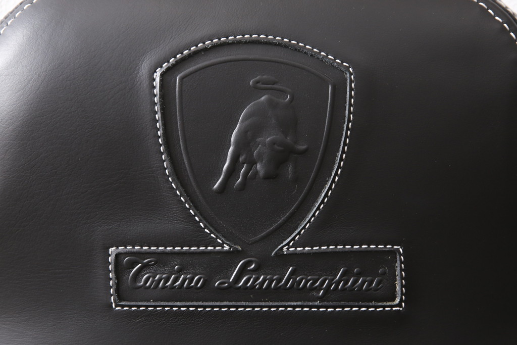 中古　展示美品　トニーノ・ランボルギーニ(Tonino Lamborghini)　Formitalia(フォルミタリア)購入 本革　オーストリッチ　オフィスチェア(レザー、デスクチェア、ドクターチェア、椅子、アームチェア、回転チェア)(定価約100万円)(R-055600)
