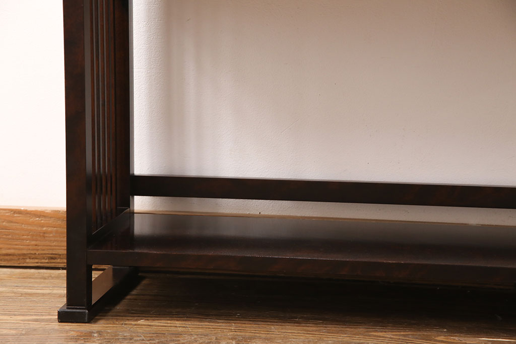 中古　北海道民芸家具　117型　飾り棚としてもおすすめ!和モダンな空間にぴったりの書棚(本棚、飾り棚、シェルフ)(R-050517)
