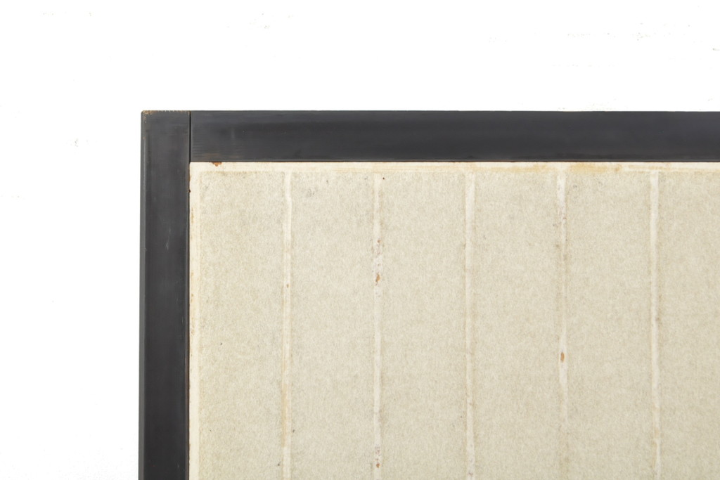 アンティーク建具　黒い框がモダンな印象を高める障子戸4枚セット(引き戸、建具)(R-059319)