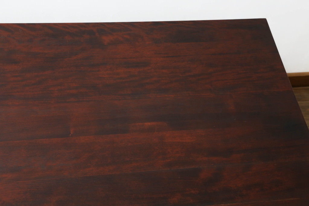 和製ビンテージ　北海道民芸家具　上品な佇まいが魅力のダイニングテーブル(食卓、4人掛け、6人掛け、ヴィンテージ)(R-066992)