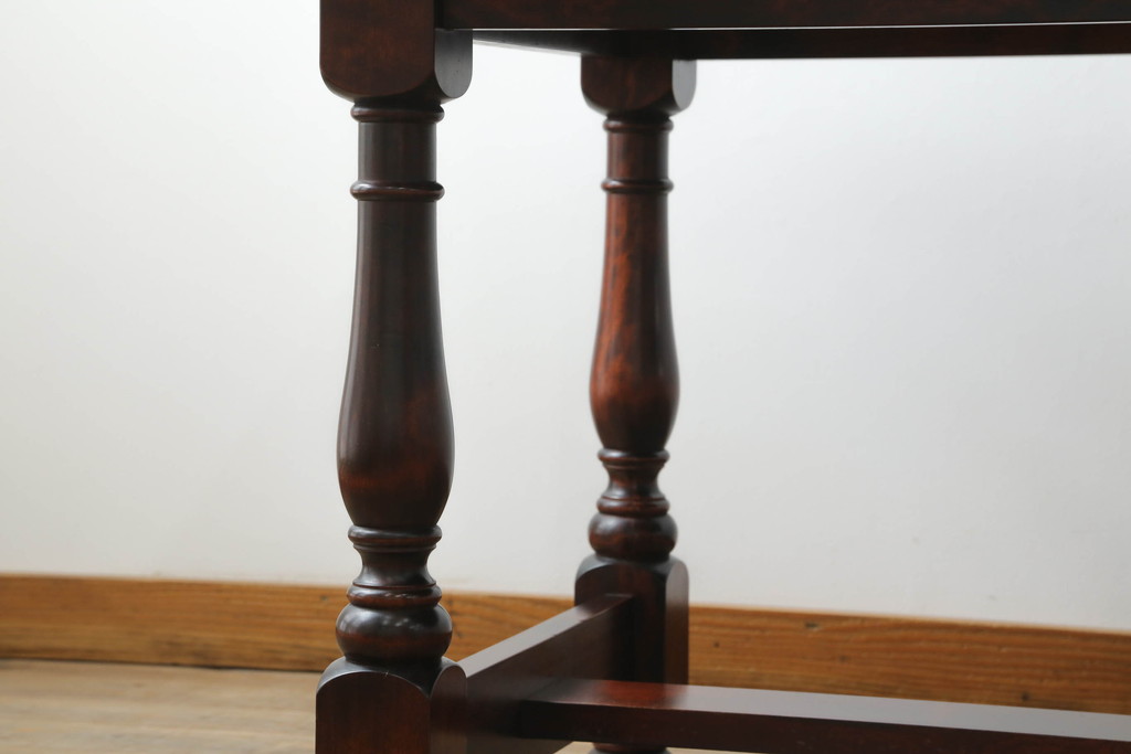 和製ビンテージ　北海道民芸家具　上品な佇まいが魅力のダイニングテーブル(食卓、4人掛け、6人掛け、ヴィンテージ)(R-066992)
