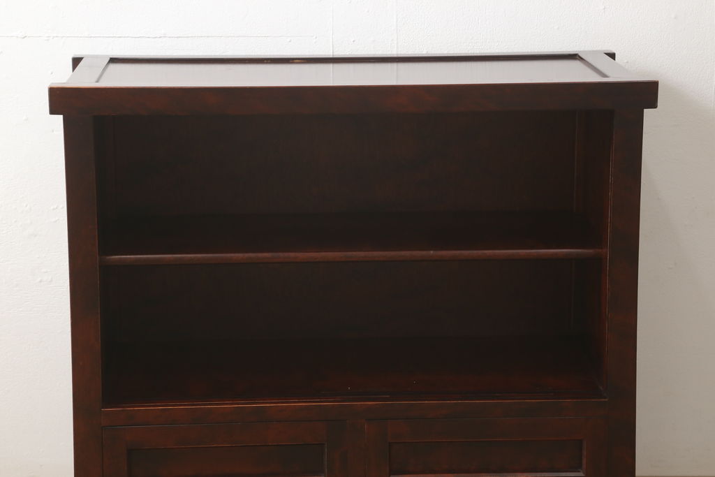 中古　美品　北の匠　山室家具製作所　シンプルなデザインで取り入れやすい水屋箪笥サイドボード(収納棚、戸棚、食器棚)(R-058436)