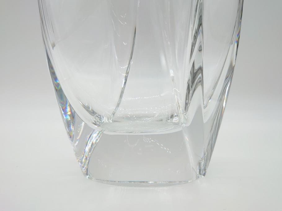 フランス　バカラ　Baccarat　RRigot　優美なフォルムが魅力のフラワーベース(花瓶、27cm、リゴット、箱なし、フルレッドクリスタルガラス)(R-060589)