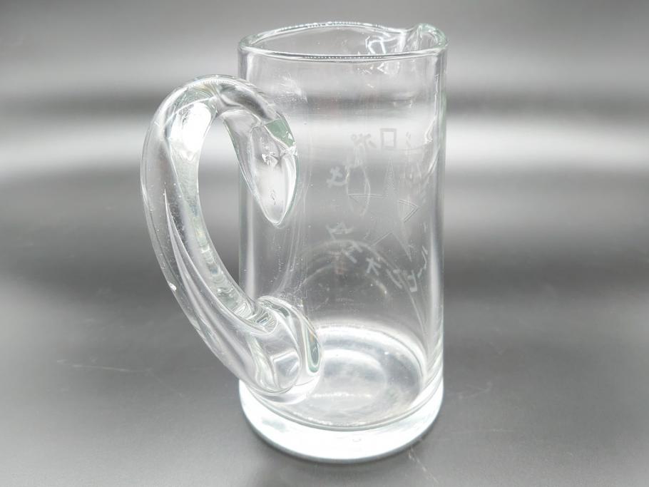 戦前　当時物　ユニオンビール　サッポロビール　ノスタルジックな雰囲気を味わえるピッチャー2点セット(ジョッキ、グラス、コップ)(R-060634)