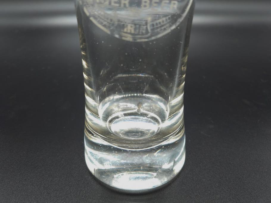 戦前　当時物　アサヒビール　キリンラガービール　ノスタルジックな雰囲気漂うコップ3点セット(ラッパ型グラス)(R-060668)