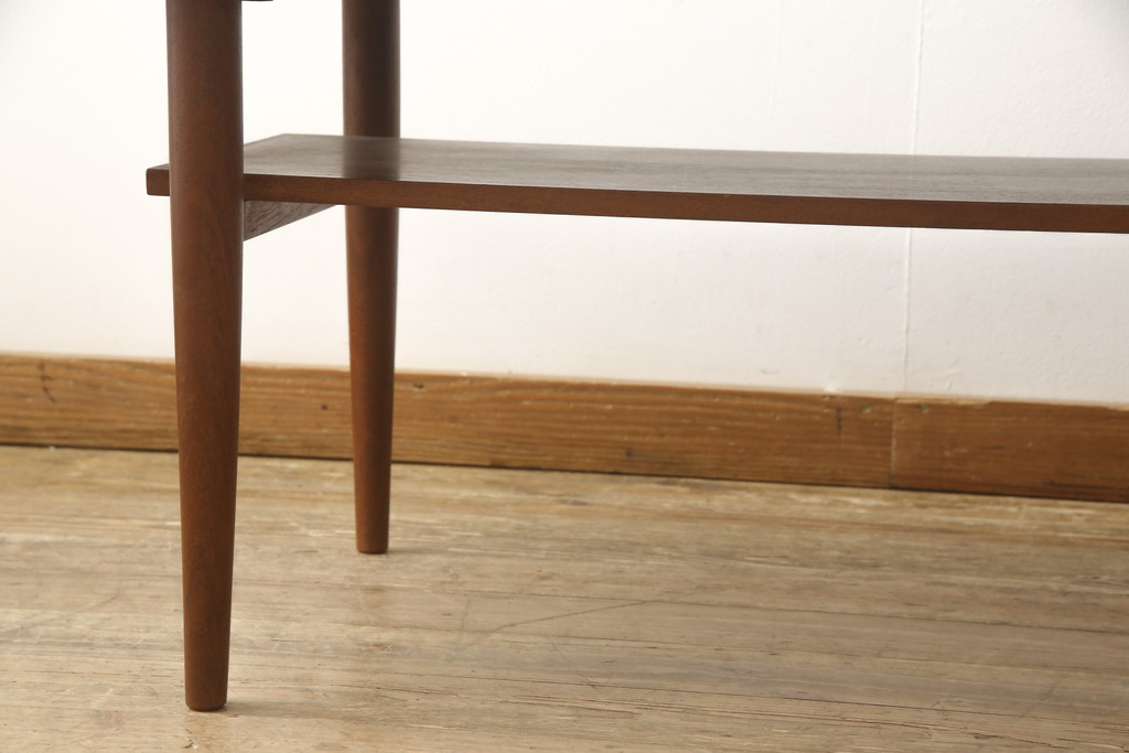 ヴィンテージ家具　デンマークビンテージ　チーク材　シンプルでスタイリッシュな空間を演出するセンターテーブル(リビングテーブル、ローテーブル、北欧)(R-059503)