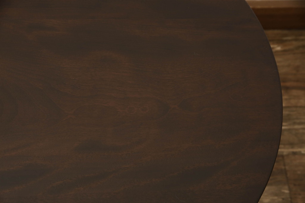 中古　松本民芸家具　#69型丸茶卓　シックな色合いが上品な丸テーブル(カフェテーブル、コーヒーテーブル、センターテーブル、座卓)(定価約14万円)(R-064175)