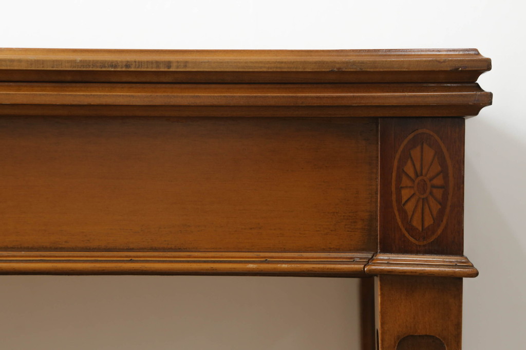 中古　イタリア高級家具　メデア(Medea)　華奢なデザインがエレガントな雰囲気を醸し出す2Wayコンソールテーブル(ダイニングテーブル、サイドテーブル、拡張式テーブル、作業台)(R-069228)