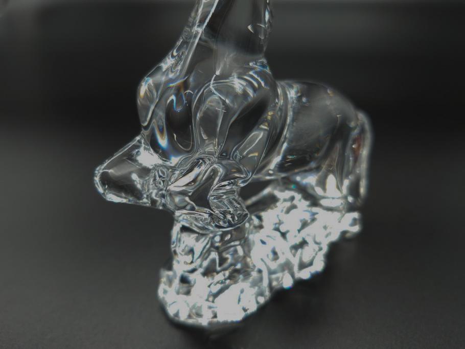 バカラ　Baccarat　美しく躍動的な馬のクリスタルオブジェ(干支、フランス、フルレッドクリスタルガラス)(R-060664)