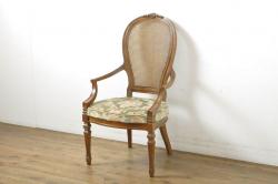 イギリスヴィンテージ　HERBERT E. GIBBS(ハーバート・E・ギブス)　チーク材　ブラウン座面がお洒落な角型スツール(チェア、椅子、ビンテージ)(R-047105)