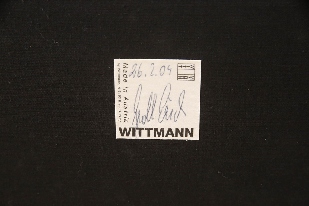 中古　オーストリア製　ヴィットマン(WITTMANN)　本革(レザー)　高級感漂う佇まいが魅力の1人掛けソファ(一人掛け、1P、アームソファ、ラウンジソファ)(R-066415)