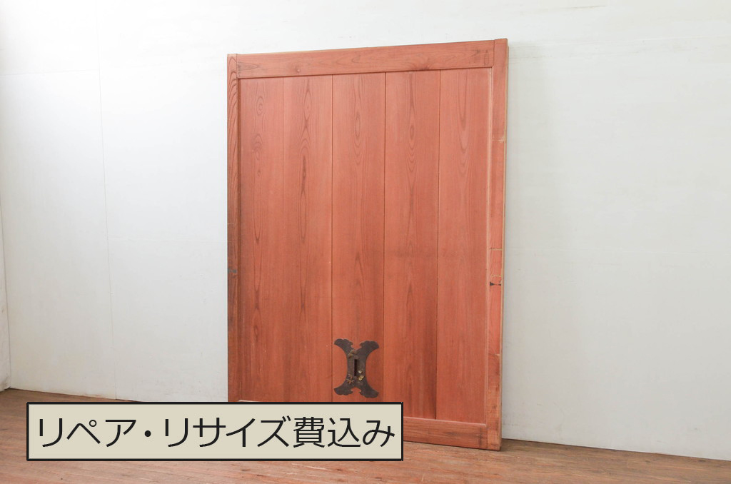 アンティーク建具 総欅(ケヤキ)材 味わい深い木の風合いが魅力的