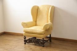レトロ　ペイント家具　シャビーな雰囲気がお洒落な角スツール(椅子、チェア)