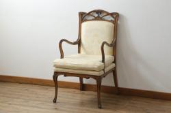 中古　美品　メデア(Medea)　上品でクラシカルな雰囲気が魅力のチェア4脚セット(ダイニングチェア、椅子、イス)(定価4脚で約92万円)(R-059304)