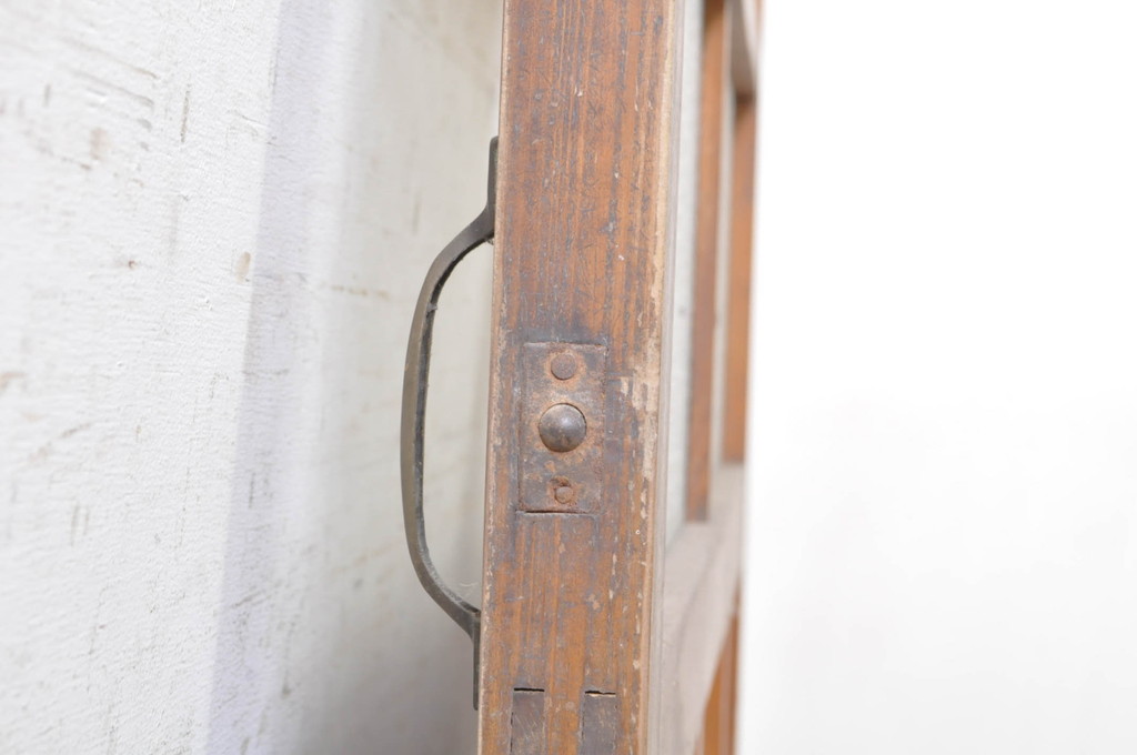 アンティーク建具　大正ロマン　レトロな空間づくりにオススメのドア1枚(ガラス戸、木製扉)(R-073449)