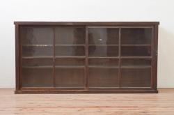 中古　美品　特注　松本民芸家具　シンプルで馴染みやすい縦型収納棚(本棚、飾り棚、ラック)(R-058876)