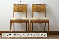アンティーク家具　アンティーク 古い洋館の上品な1人掛けローソファ(2)(椅子・イス・チェア)