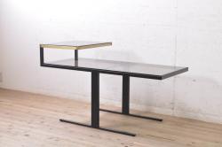 北欧ヴィンテージ　シンプルでスタイリッシュなチーク材製のセンターテーブル(リビングテーブル、コーヒーテーブル、ビンテージ)(R-050608)