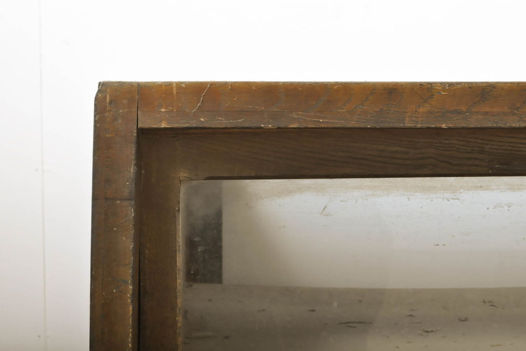 アンティーク家具　昭和初期　両面引き戸のガラスケース(ショーケース、飾り棚、陳列棚)(R-036896)