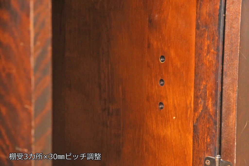 中古　希少　北海道民芸家具　重厚感たっぷりのクラシカルなライティングビューロー(デスク、在宅ワーク、両袖机)(R-056795)